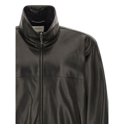 Saint Laurent Black Lamb Leather Leather Jacket