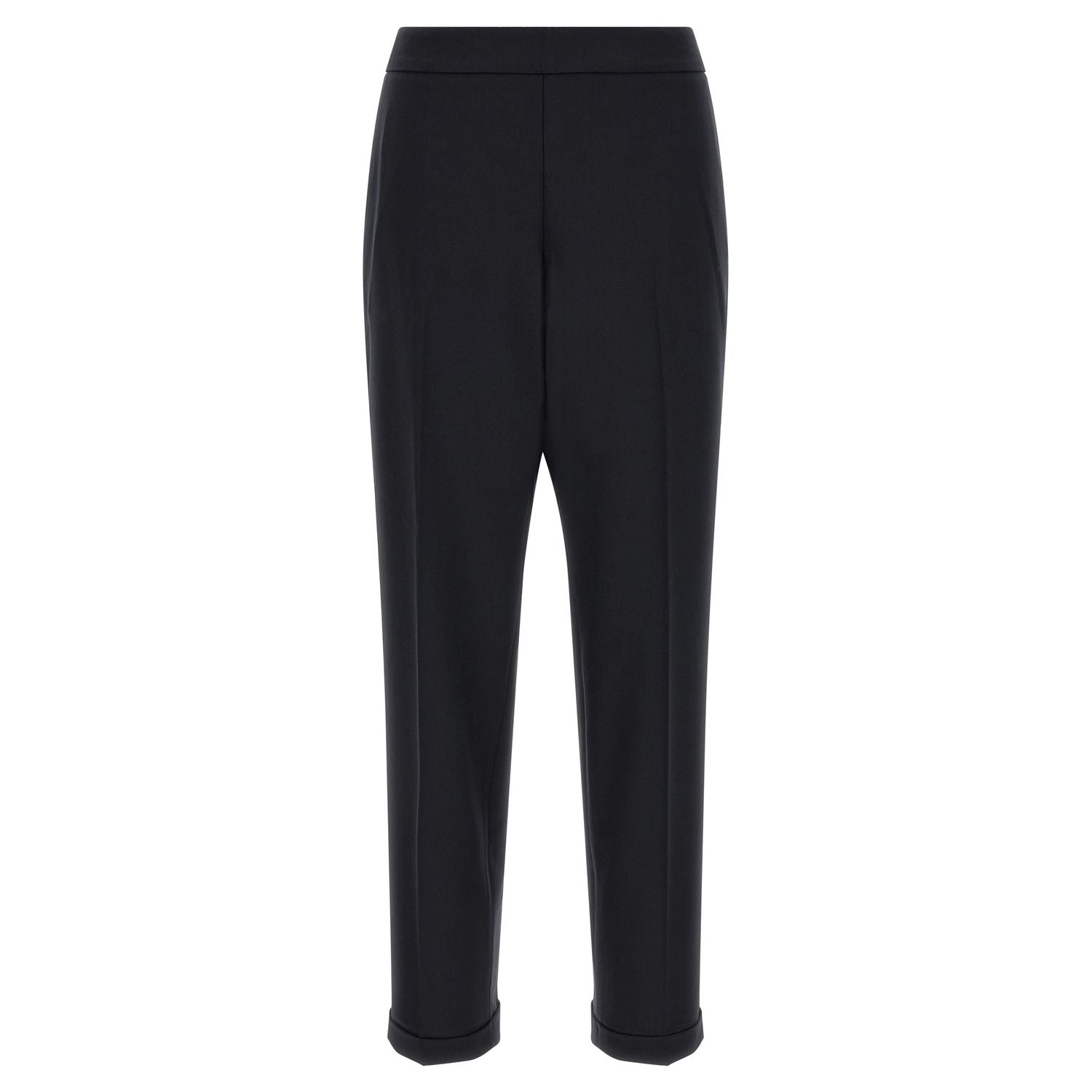 Alberto Biani Black Polyester Cropped Pants