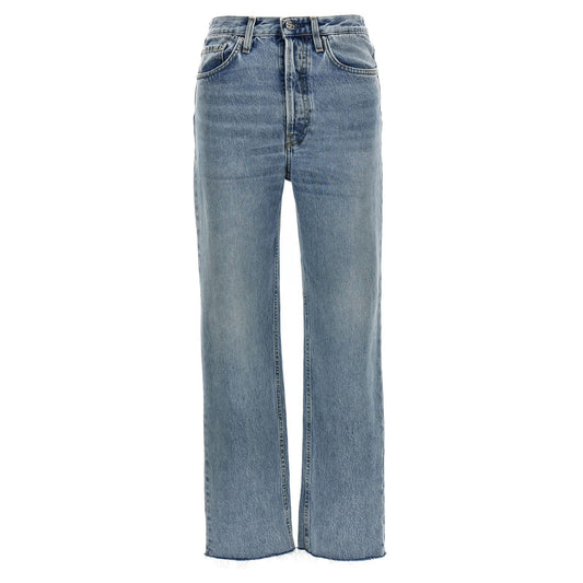 TOTEME Blue Cotton Straight-Leg Jeans