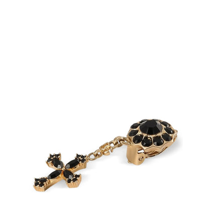 Dolce & Gabbana Black Brass Earrings