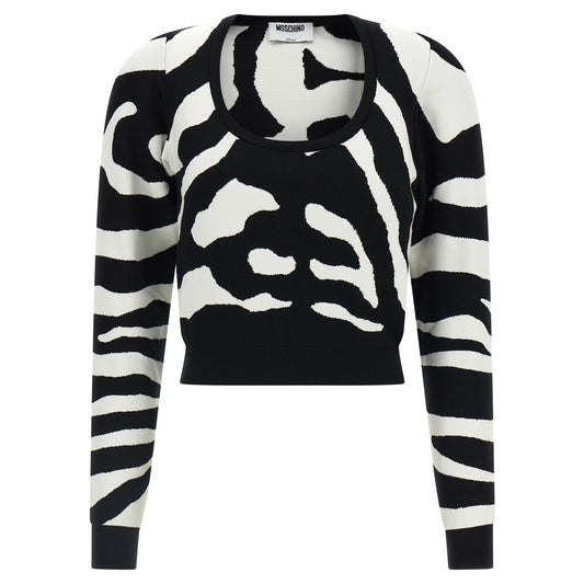 Moschino Black Viscose Cardigan