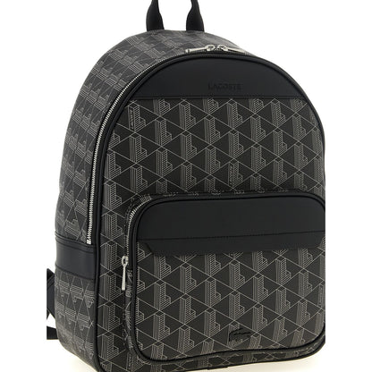 Lacoste Black Pvc Backpack