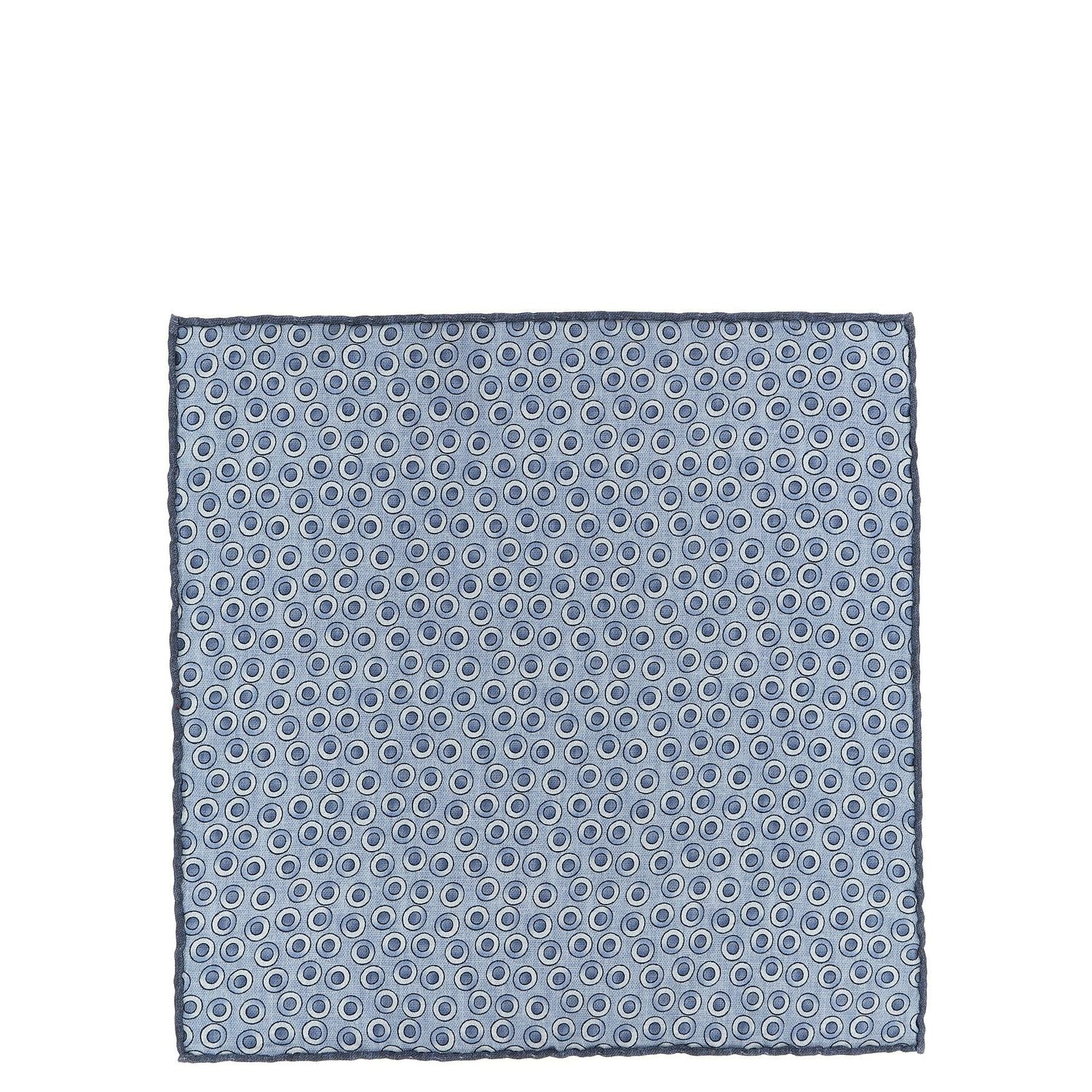 Brunello Cucinelli Blue Silk Pocket Square