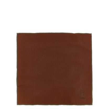 Brunello Cucinelli Brown Silk Scarf