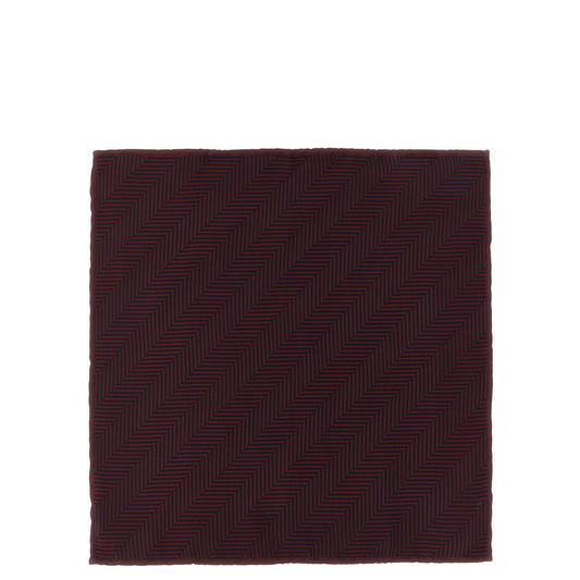 Brunello Cucinelli Bordeaux Silk Pocket Square