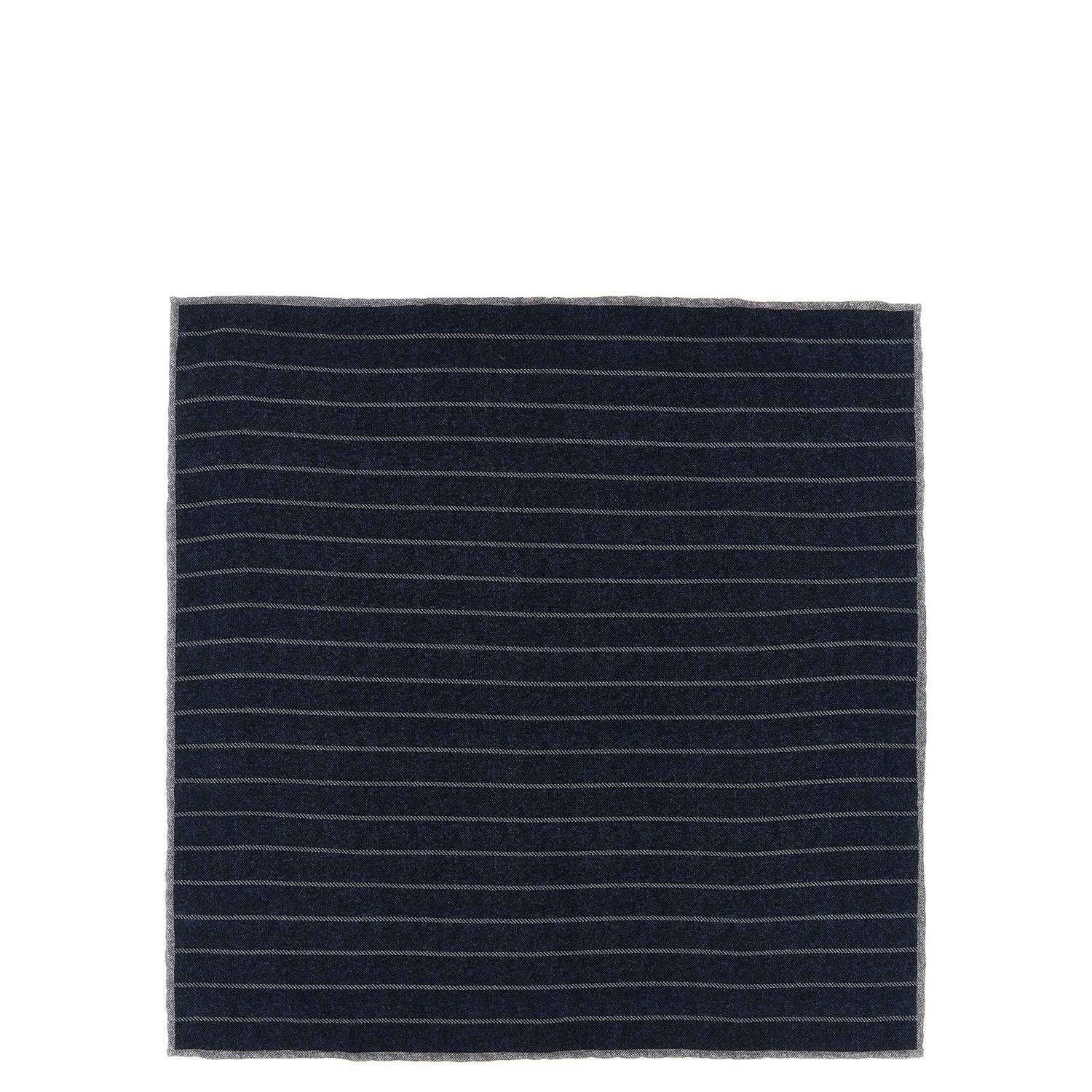 Brunello Cucinelli Blue Silk Pocket Square