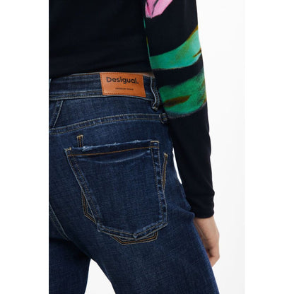 Desigual Blue Cotton Womens Jean