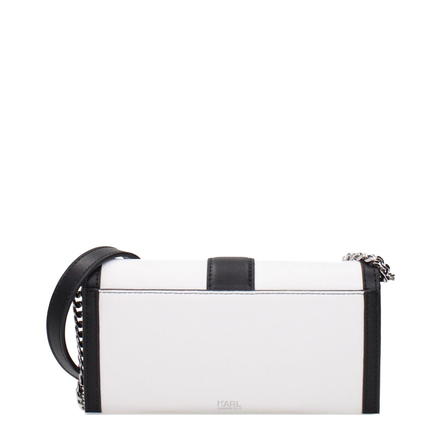 Karl Lagerfeld White Leather Clutch Bag