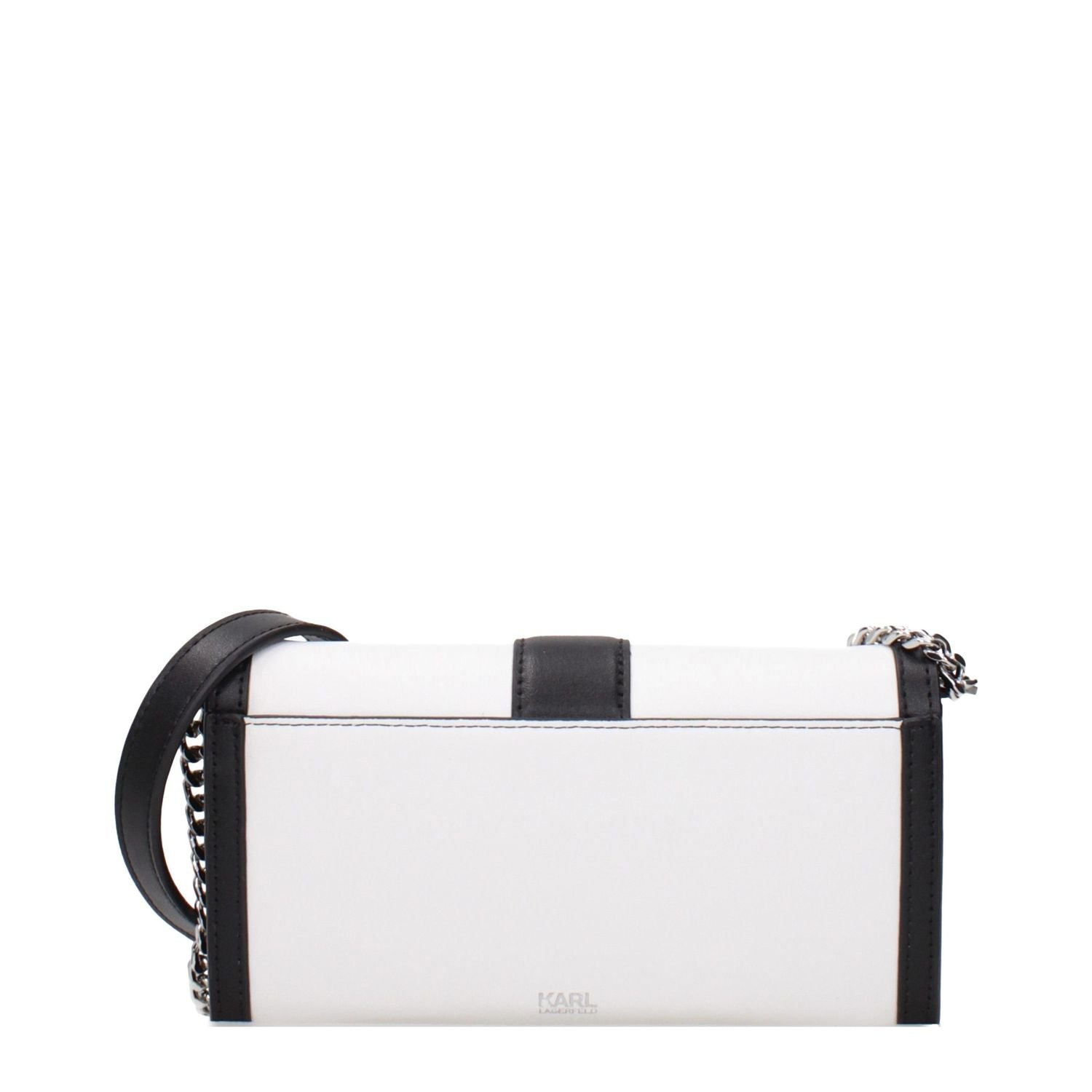 Karl Lagerfeld White Leather Clutch Bag