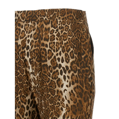 Max Mara Brown Silk Casual Pants