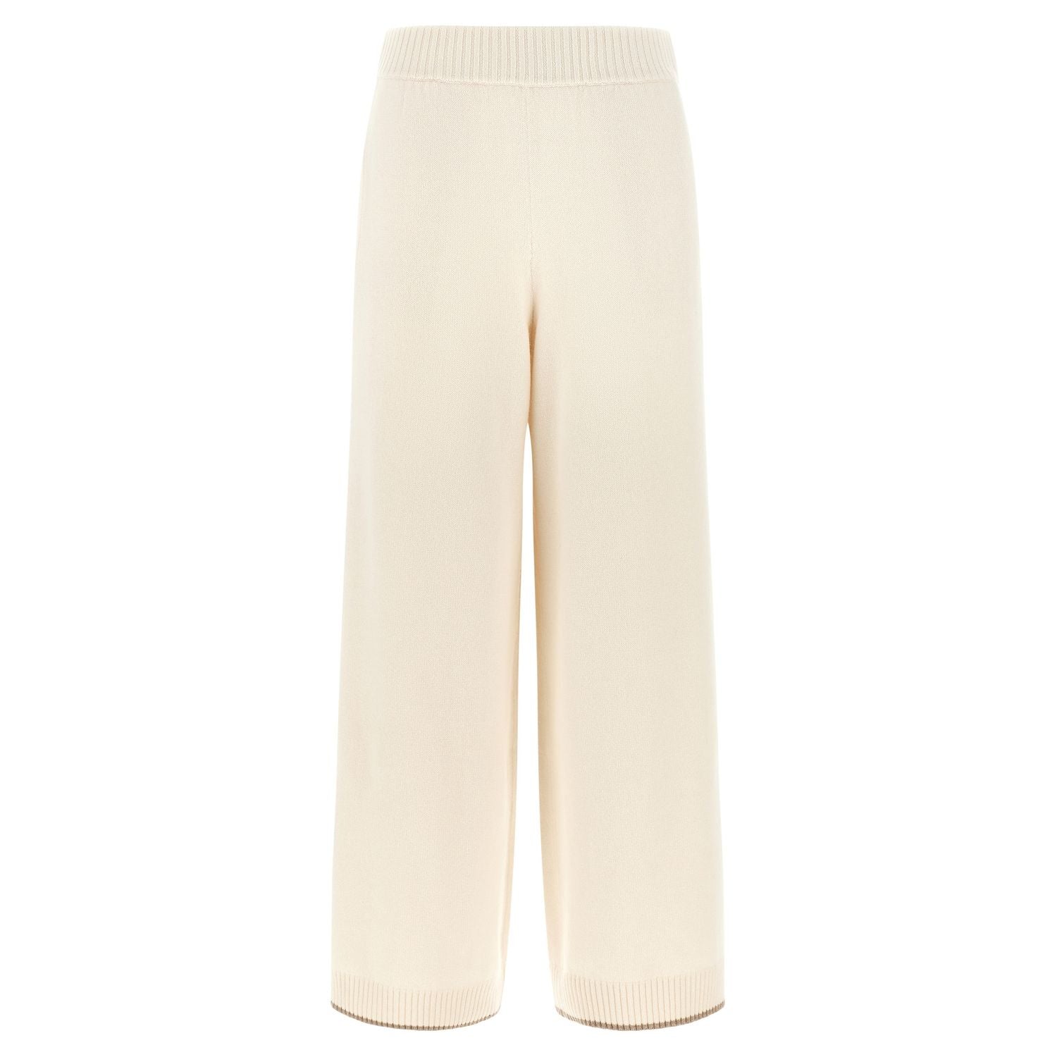 Brunello Cucinelli White Cashmere Athletic Pants