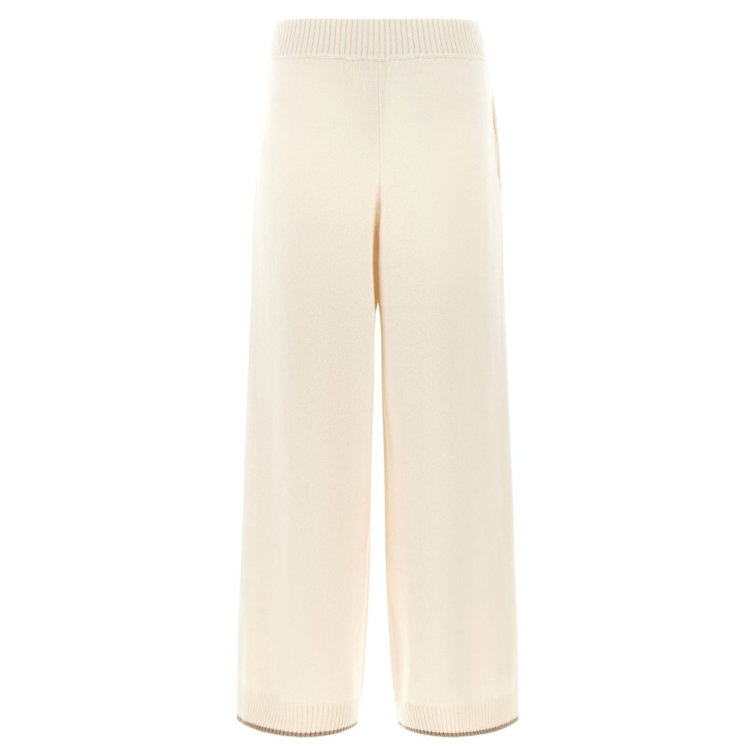 Brunello Cucinelli White Cashmere Athletic Pants