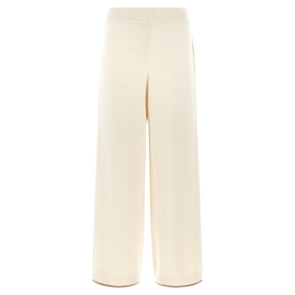 Brunello Cucinelli White Cashmere Athletic Pants