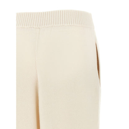 Brunello Cucinelli White Cashmere Athletic Pants