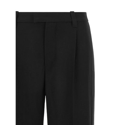 Brunello Cucinelli Black Virgin Wool Casual Pants