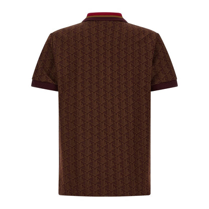 Lacoste Brown Polyester Polo Shirt