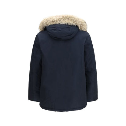 Woolrich Blue Cotton Parka