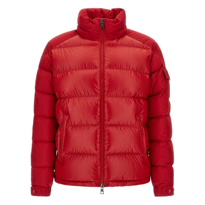 Moncler Red Polyester Full-Length Jacket