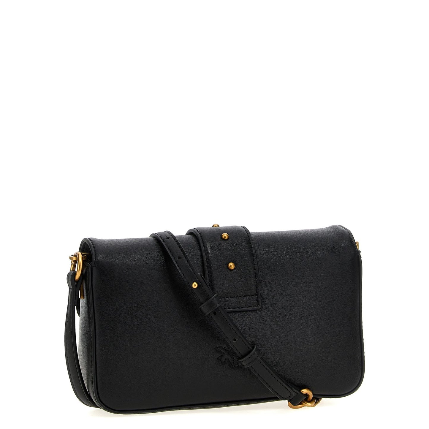 PINKO Black Calfskin Shoulder Bag