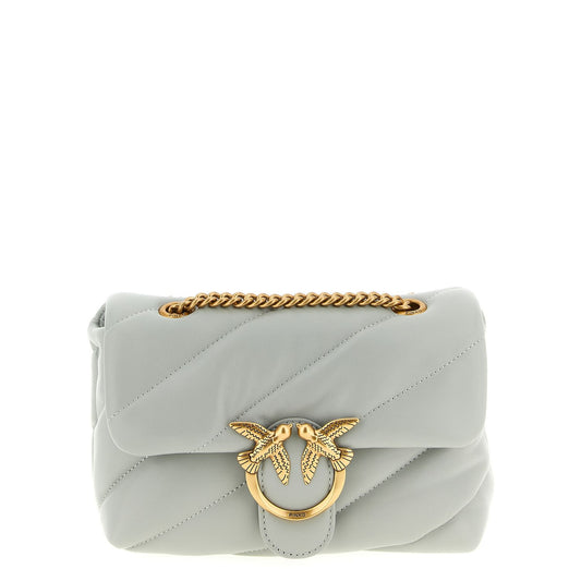 PINKO Gray Lamb Fur Crossbody Bag