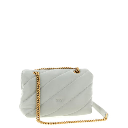 PINKO Gray Lamb Fur Crossbody Bag