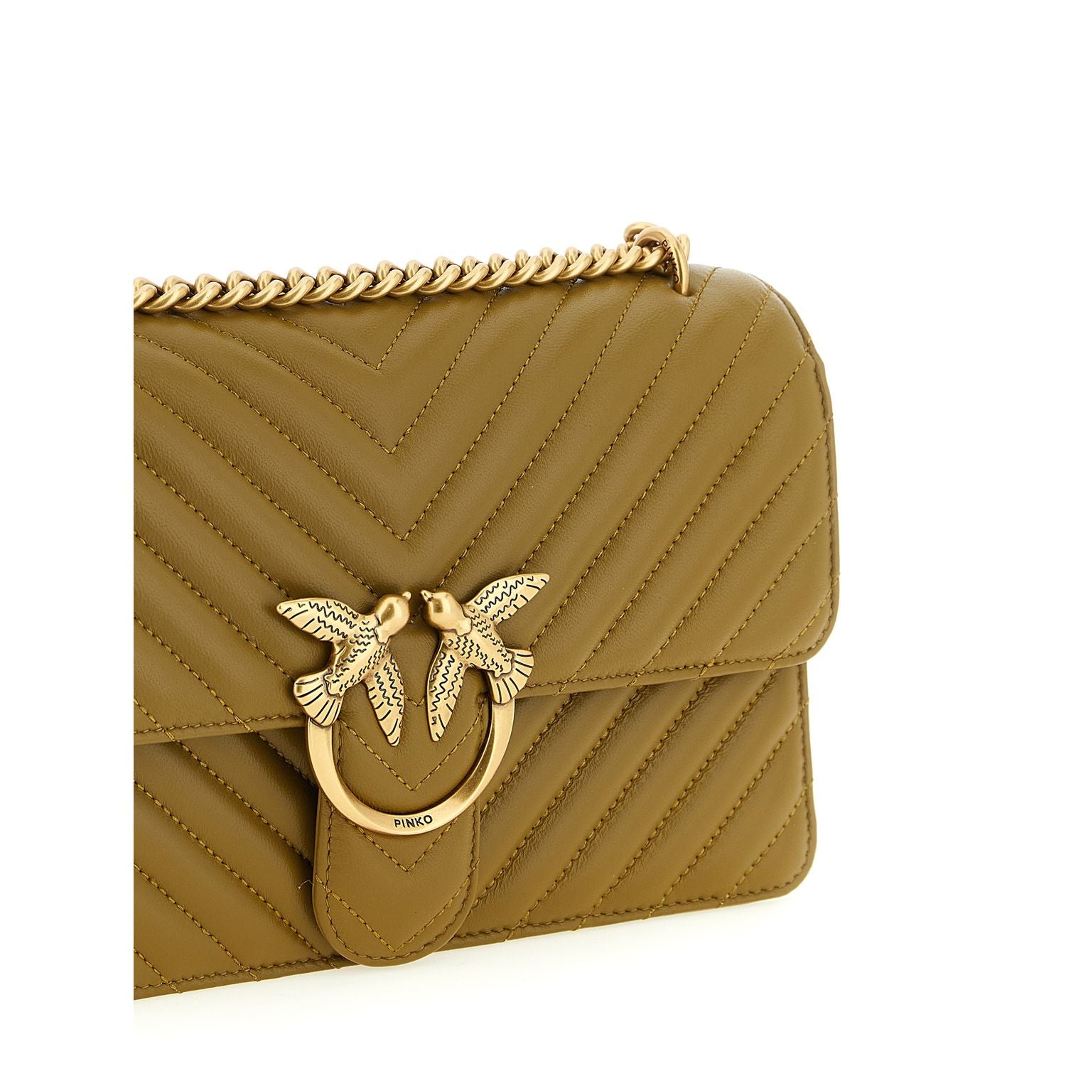 PINKO Bicolor Lambskin Crossbody Bag