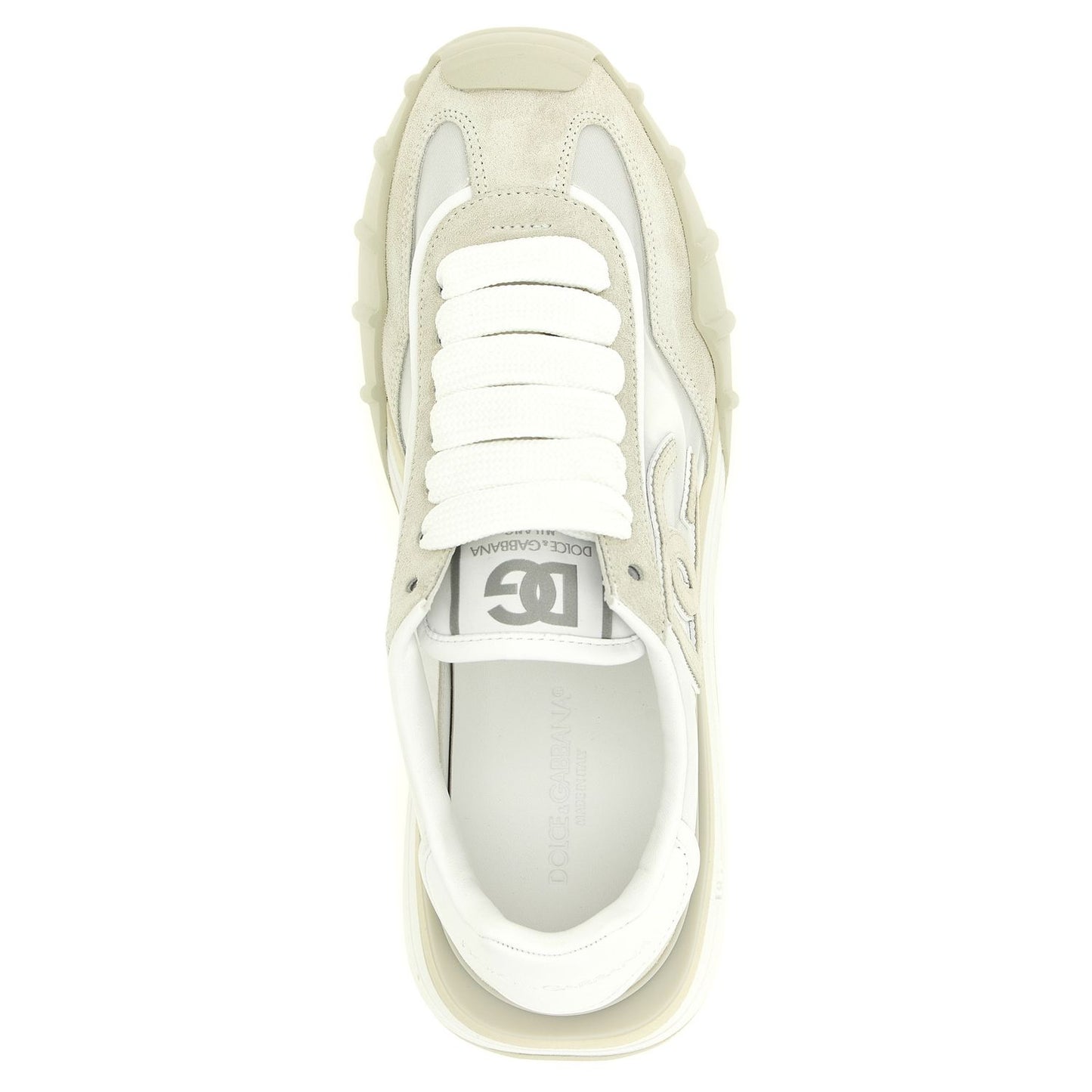 Dolce & Gabbana Beige Polyamide Athletic Sneakers