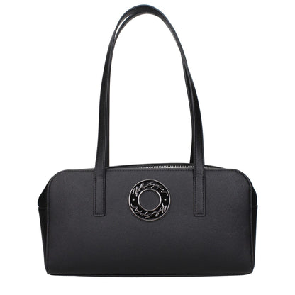 Karl Lagerfeld Black Leather Shoulder Bag