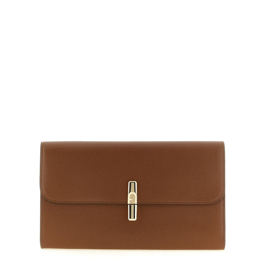 Furla Brown Calfskin Clutch Bag