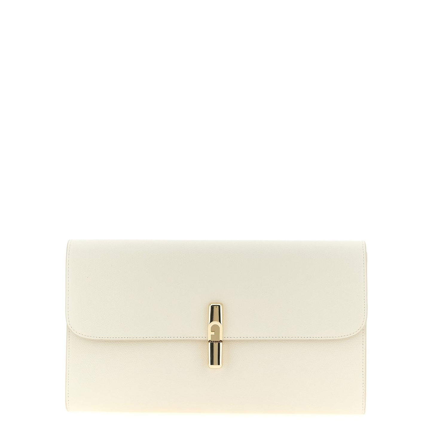 Furla White Calfskin Clutch Bag