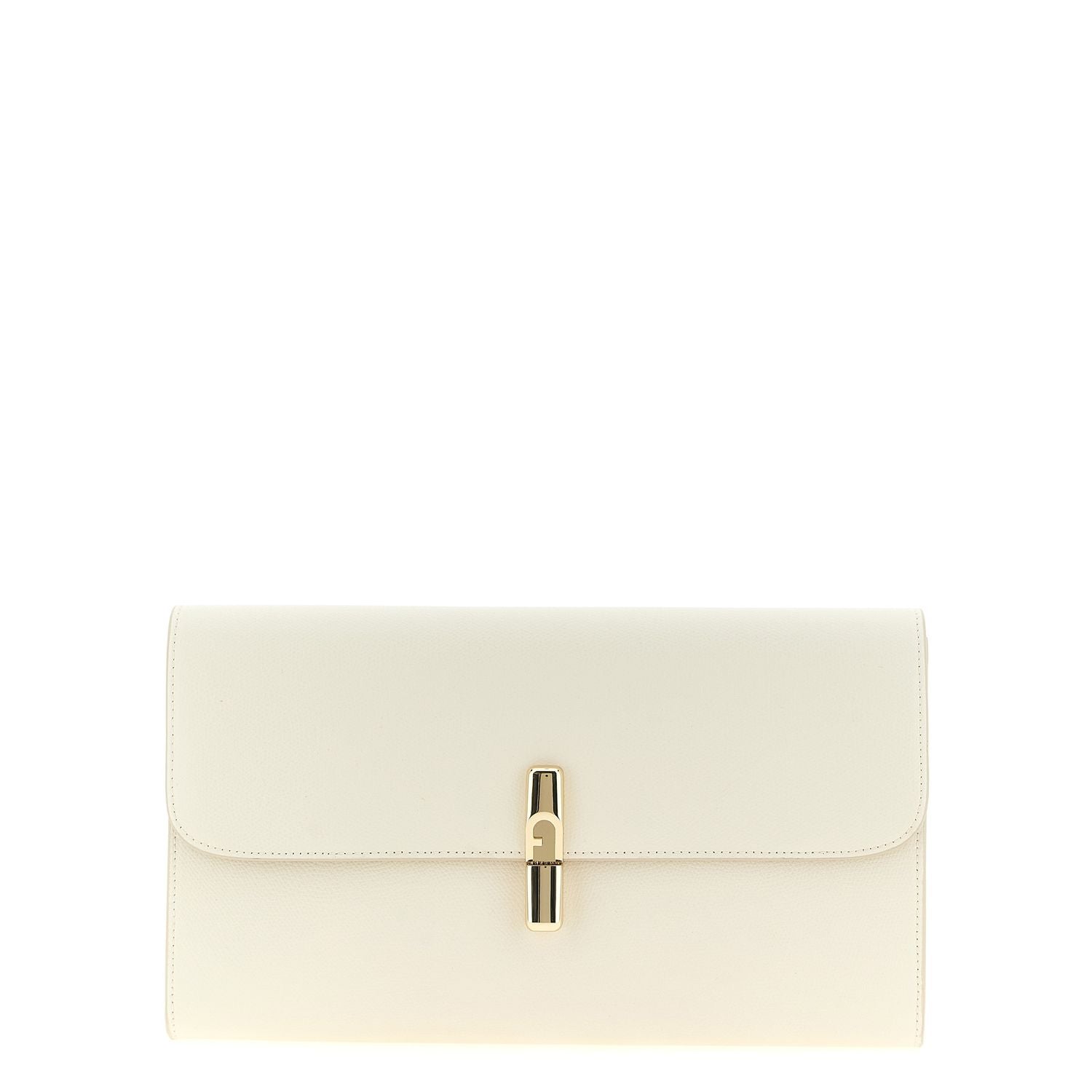 Furla White Calfskin Clutch Bag