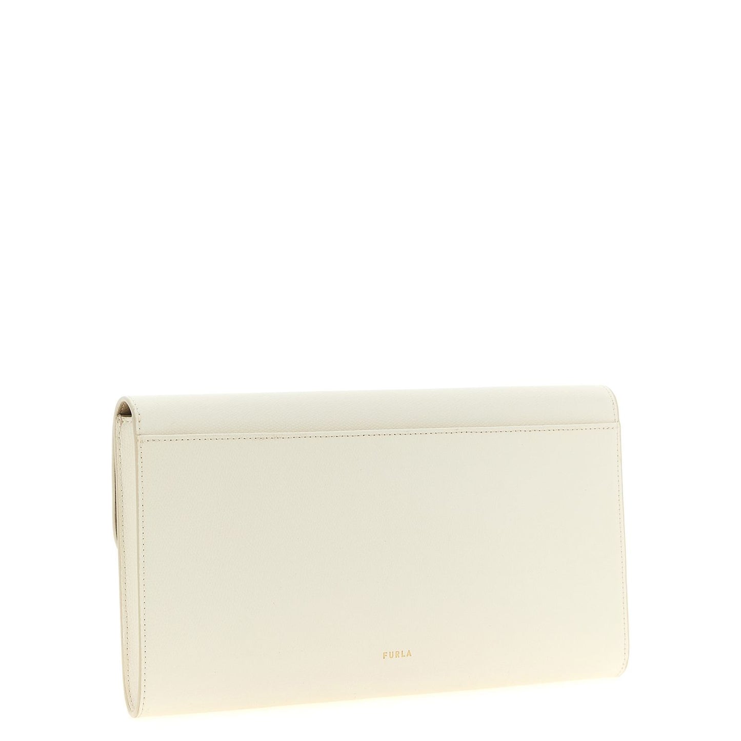 Furla White Calfskin Clutch Bag