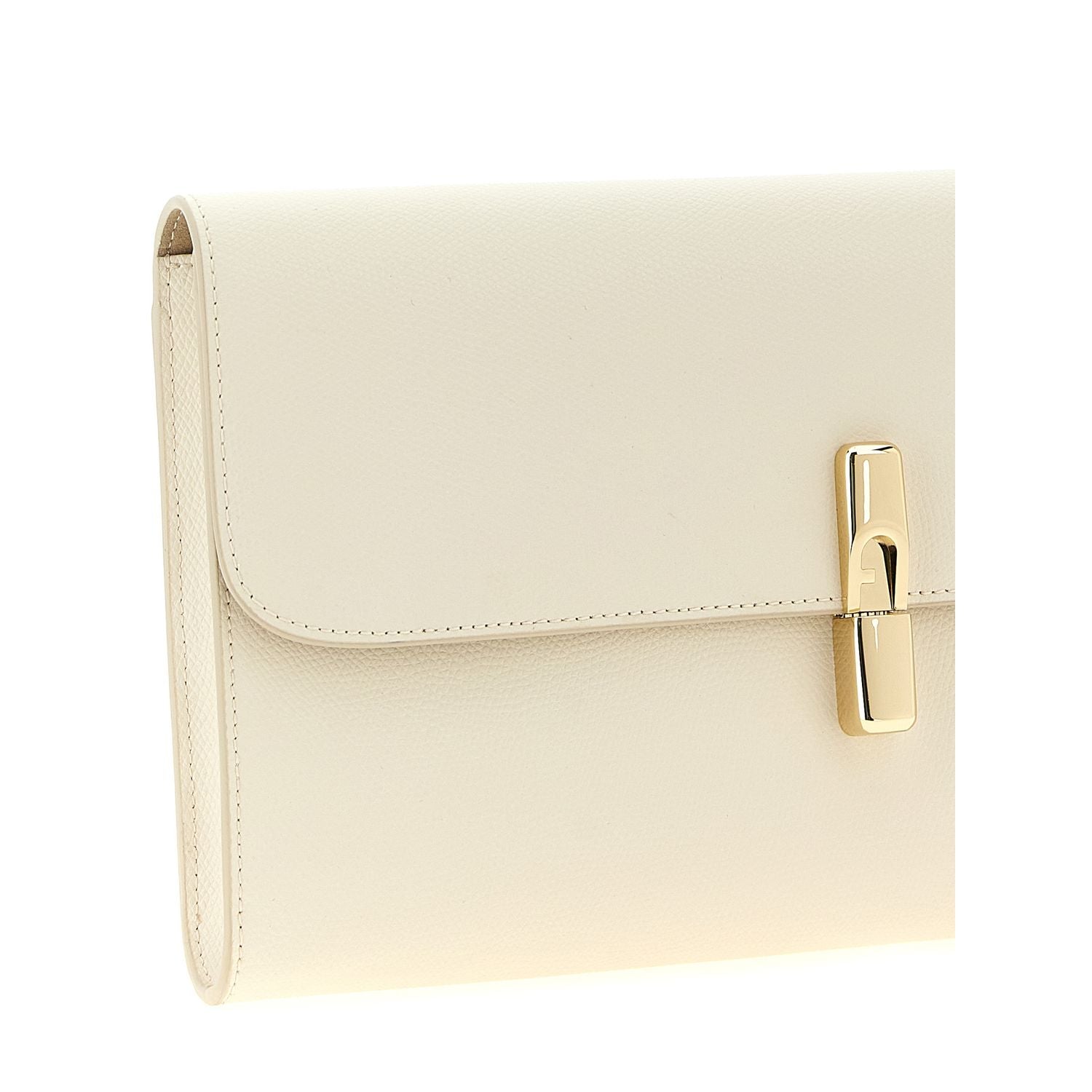 Furla White Calfskin Clutch Bag
