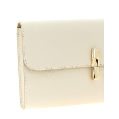 Furla White Calfskin Clutch Bag