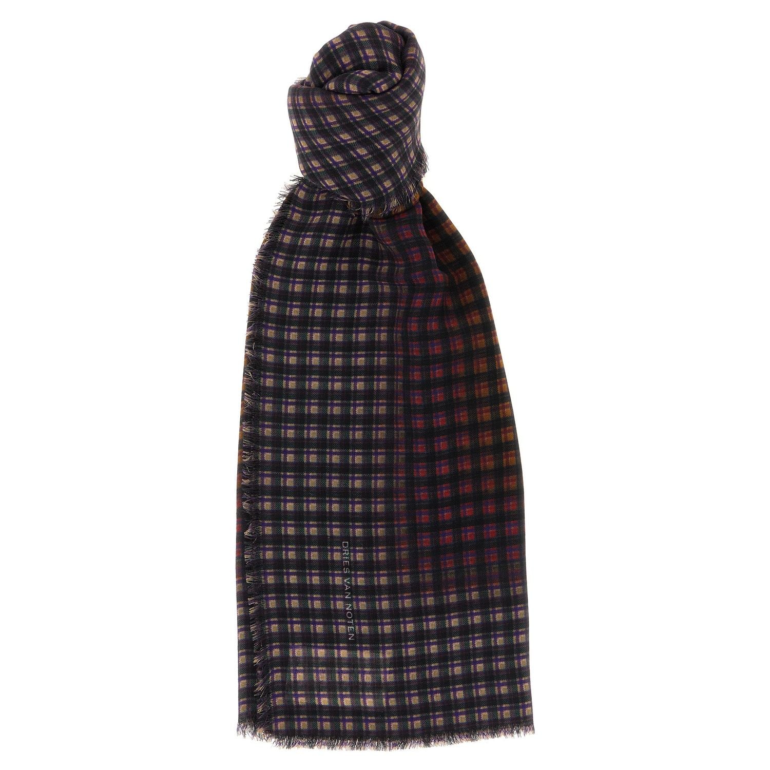 Dries Van Noten Multicolor Wool Scarf