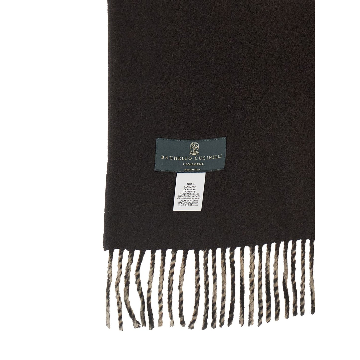 Brunello Cucinelli Brown Cashmere Scarf