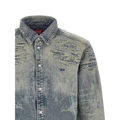 Diesel Blue Cotton Blouse