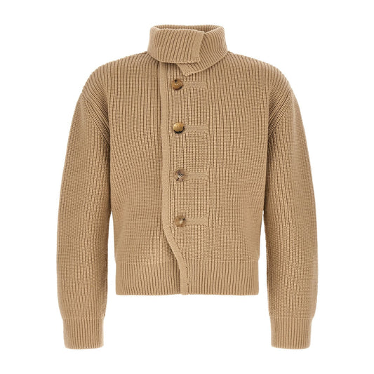 Dries Van Noten Beige Wool Cardigan