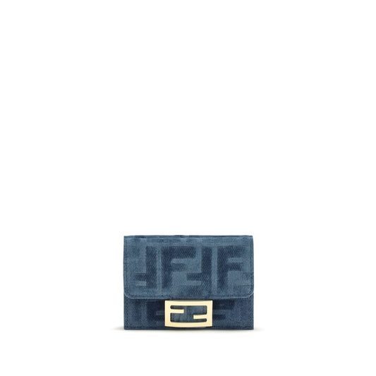 Fendi Blue Cotton Wallet