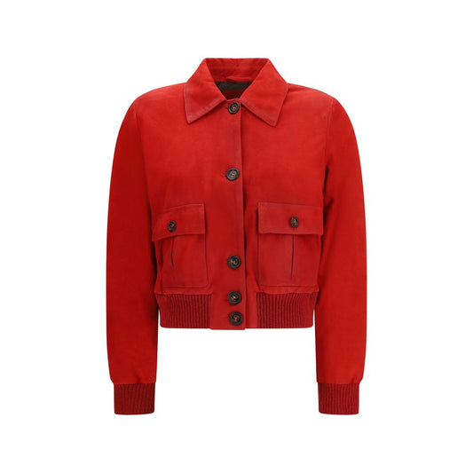 Valstar Red Goatskin Full-Length Jacket