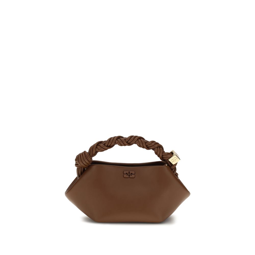 Ganni Brown Recycled Leather Shoulder Bag