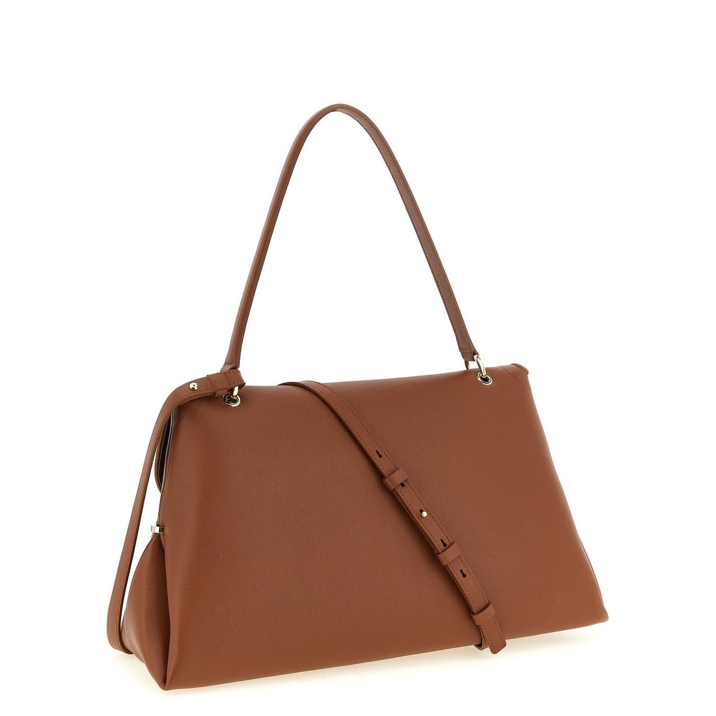 Ferragamo Brown Calfskin Shoulder Bag