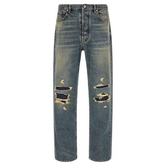 Maison Margiela Blue Cotton Straight-Leg Jeans