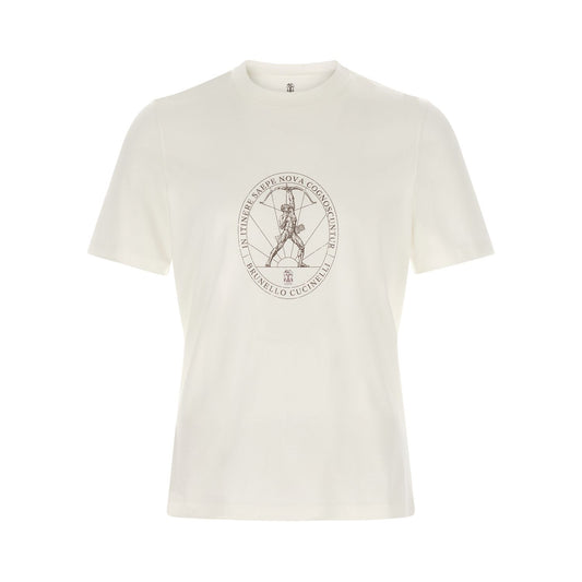 Brunello Cucinelli White Cotton T-Shirt