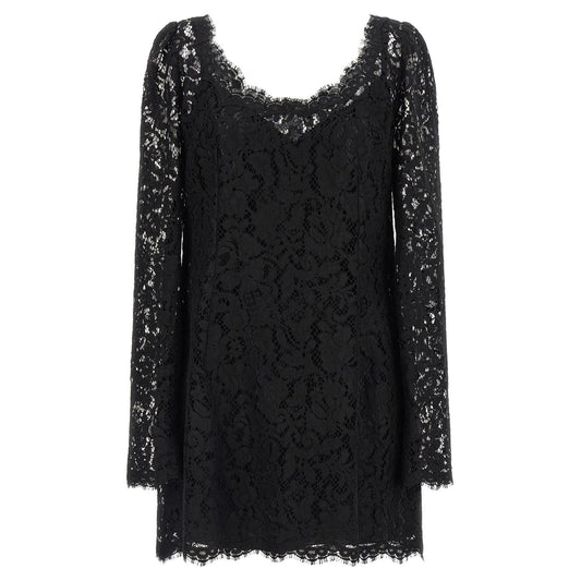 Dolce & Gabbana Black Cotton Short Dress
