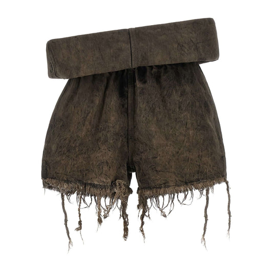 Rick Owens Gray Cotton Bermuda Shorts