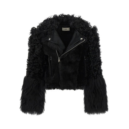 Fendi Black Lamb Leather Biker Jacket