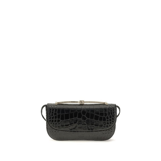 Tom Ford Black Calf Leather Bos Taurus Shoulder Bag