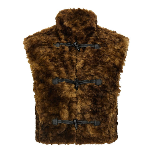 Isabel Marant Étoile Brown Marabou Sleeveless Jacket