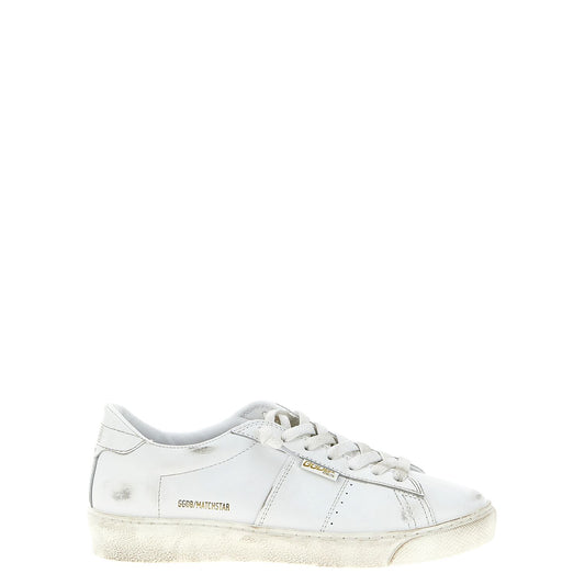 Golden Goose White Cowhide Low Top Sneakers